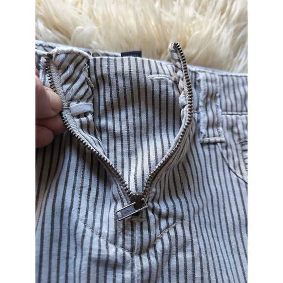 Vintage American Eagle Outfitters Denim Skirt 4 Railroad Striped Exposed Zip - Picture 12 of 12